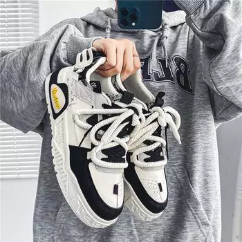 Street Style Vulcanized Sneakers Men Shoes Sneakers For Men Platform Men s Shoes Casual Sneakers British Style Good Quality 2024 39