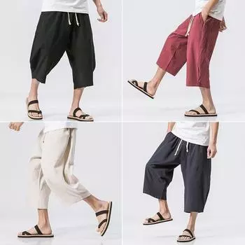 Уличные брюки Cross мужские повседневные шаровары Harajuku мужские мешковатые высококачественные спортивные штаны для женщин большого размера на лето M-4XL M чёрный
