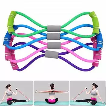 Стрейч-резинка Веревка Латексная резина Сопротивление рук Фитнес Упражнения Пилатес Йога Зал розовый