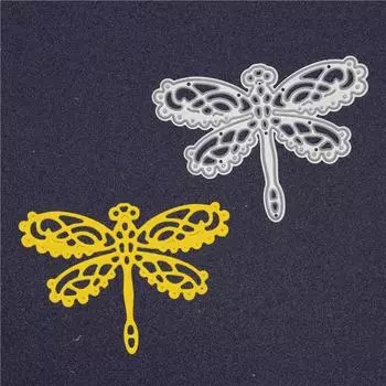 Стрекоза Металлические Вырубные Штампы DIY Скрапбукинг Тиснение Бумага Crad Декоративные Животные Вырубной Станок серебряный