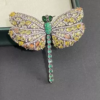 Стрекоза Роскошная Тяжелая Промышленность Медная Брошь Легкая Роскошь Защита Окружающей Среды Свежие И Милые Аксессуары Двойного Назначения Универсальные Аксессуары розы красного