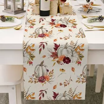 Стрелец: День Благодарения, Обеденный, Стол, Бегун, Клен, Лист, Свадьба, Декор, Стол, Ткань, Для, Обеденный, Стол One Size