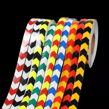 Стрелка 25 мм*5 м светоотражающие наклейки для велосипеда самоклеящиеся отражатели водонепроницаемые предупреждающие ленты полосы для автомобиля велосипеда шлема мотоцикла