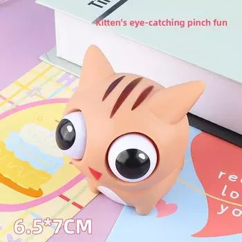 Stress Cat Animal Ball Material Child Toddlers Promoting Hand Coordination Eye