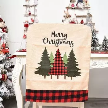 Stretch Christmas Chair Cover Soft Christmas Table Decor Dress-up Props style1
