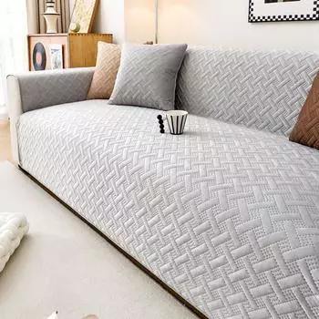 Stretch Fabric Dutch Velvet Sofa Cover Striped Pattern Dustproof Sofa Cover Living Room 90*70cm