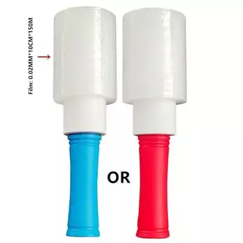 Стретч-пленка Стретч-пленка Термоусадочная пленка Упаковка для перемещения Простая в использовании самоклеящаяся упаковка с вращающейся ручкой