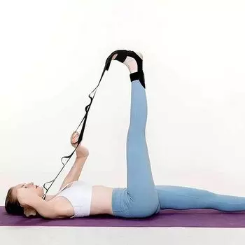 Stretch Strap Foot Drop Correction Stroke Hemiplegia Rehabilitation Training Ankle Joint Ligament Stretching Yin Yoga Equipment Black (reinforced double fixing)
