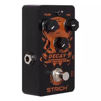 STRICH DECAY Distortion Гитарная педаль Distortion 2 режима Яркий Нормальный Плотный Классический Crunch Для металла 80-хНовая металлическая электрогитара True Bypass