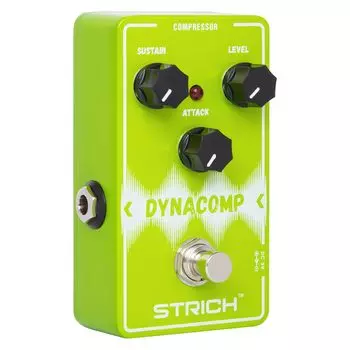 STRICH DYNACOMP Гитарная компрессорная педаль Essential Pure Analog Effect Pedal для электрогитары, баса, 3 ручки управления True Bypass &