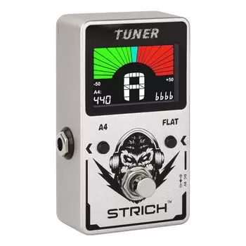 STRICH Tuner Гитарная педаль Precision Chromatic Drop Tuning A4 True Bypass Цветной дисплей для электрогитары/баса 430-450 Гц