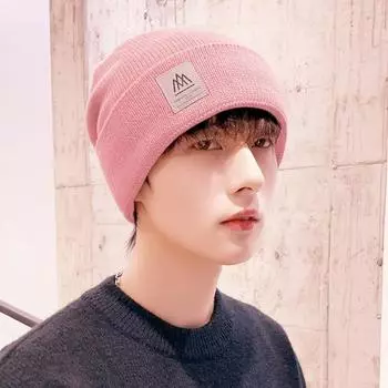 Strictly selected hats autumn and winter knitted versatile face small wool knitted hats unisex velvet cold warm hat tide