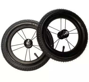 STRIDER Дополнительные детали Колеса с высоким сцеплением Комплект из 2 резиновых шин Тонкая гайка оси (10 спиц) + (с валом)