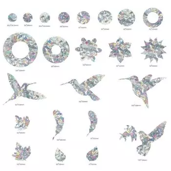 Strike Anticollision Hummingbird Window Cling Stickers Glass Prism Decals Decor 24pcs