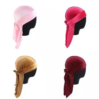 Стример Там-О -Шантер Бархатная длинная шляпа Дурагская шляпа Длинный хвост Пиратская повязка на голову 46*105cm красный