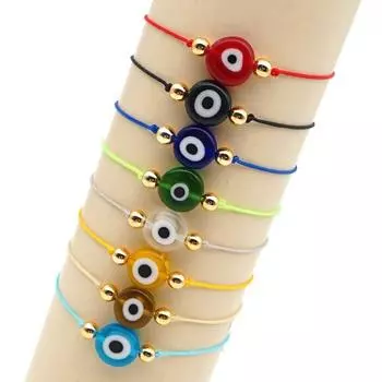 String Lucky Red Rope Pulseras Fortune Bracelet Creative Demon Eye Bracelet Couple чёрный