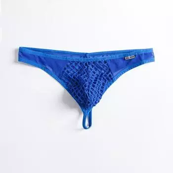Стринги JOCKMAIL ультратонкие сетчатые трусы-бикини сексуальное мужское нижнее белье с Т-образным вырезом модные полупрозрачные трусы-стринги M