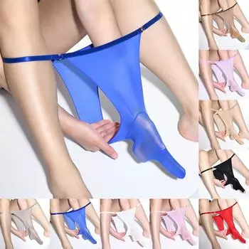 Стринги Нижнее белье с низкой талией Мужские блестящие стринги с маслом Мода Close Sheath