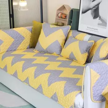 Полосатый хлопок, простая современная диванная подушка, нескользящая, всесезонная универсальная подушка для диванного полотенца, подушка для сиденья 70*70