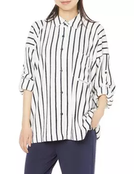 Striped Pile Shirt PWCT231387 STRIPE F [Gelato Pique] Women s