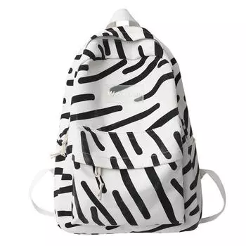 Stripes Zebra Unisex Student Daypack With Laptop Pocket For School And Commute
