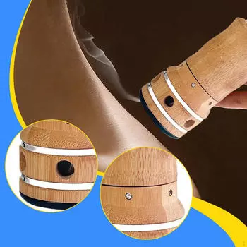 Strips Burner Holder Acupoint Massage Tool,Wooden Tool,Convenient Box Portable Moxibustion Without cloth cover
