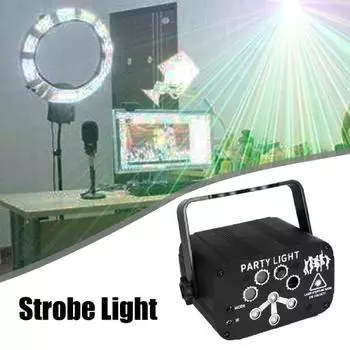 Стробоскоп с дистанционным управлением, отличное рассеивание тепла, энергосберегающий Премиум, 240 шаблонов, стробоскоп для DJ-сцены для караоке Charging