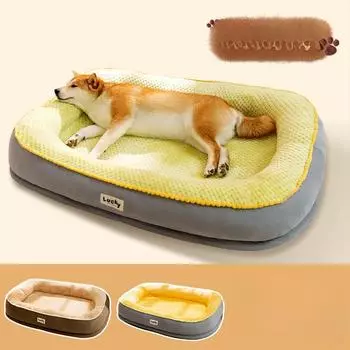 Строчка и контрастные цвета Подиумная собачья будка Осенняя собачья будка Коврик для собак Товары для животных для средних и крупных собак S