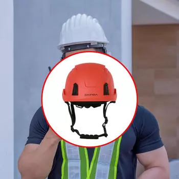 Строительная каска, каска для мужчин и женщин, каска для альпинизма, спуска по веревке, походов красный