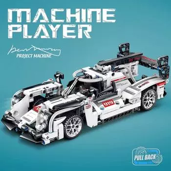 Строительные блоки 2023 Гоночный автомобиль 919 Racing Static 504 шт. Модель для мальчиков в сборе Игрушечная форма King Willpower Collection Architectura