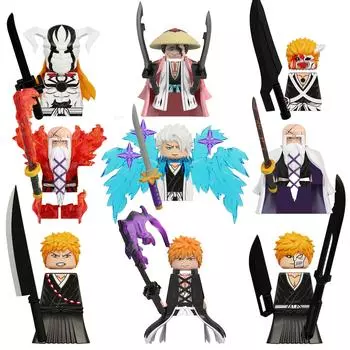 Строительные блоки аниме BLEACH Ichigo Kurosaki Getsuga Tenshou Yamamoto Genryusai Shigekuni, фигурки, кирпичи KDL816 KDL820 KDL824