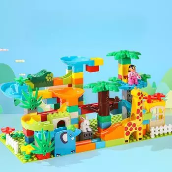 Строительные блоки для детского сада, крупные шарики-слайды, строительные блоки, развивающие детские игрушки, сборка детского сада