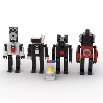 Строительные блоки для унитаза TV Man Skibidi Toilet Block Skibidi Toilet Blocks Toys Toys Building Blocks Toys Hobbies Blocks Collections Net Anime