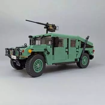 Строительные блоки Humvee Модель Колесный Независимый Подвесной Автомобиль Кирпичи Игрушки QR Code PDF Guide