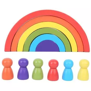 Строительные блоки игрушечный набор деревянная арка-стакер детское творчество детские развивающие игрушки(Блоки маленькие