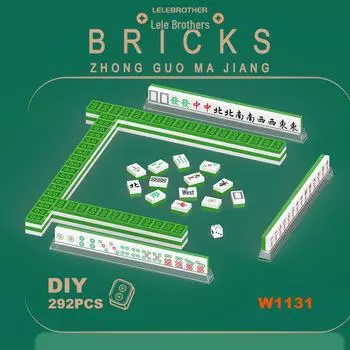 Строительные блоки из алмазных частиц «Китайский маджонг» Guochao — детский образовательный набор Default