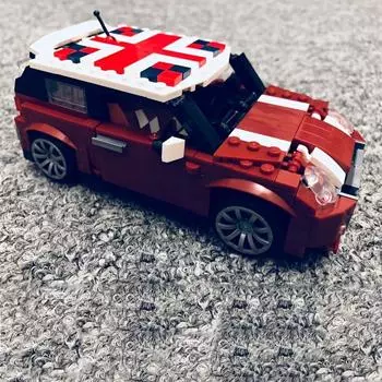 Строительные блоки из мелких частиц, мини-автомобиль, игрушечный автомобиль Minicooprer 1111mini Car