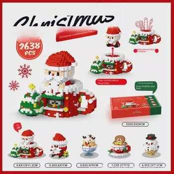 Строительные блоки из микрочастиц Chao Le Chuang Xmas: Развивающие игрушки и настольные украшения для детей.