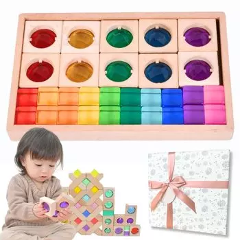 Строительные блоки Jewel упакованы и идеально подходят в качестве подарка, а дети будут в восторге от Building Acrylic Building Educational Color Clear Acrylic Montessori