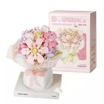 Строительные блоки Лес Буква Букет Модель Праздник Девочка Подарок Лоскутное шитье Сборка Строительные блоки Игрушки