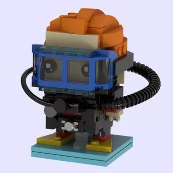 Строительные блоки MOC Brickhead Diver Собранный индивидуальный набор для сборки Серия креативных игрушек Подарки