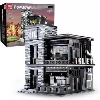 Строительные блоки MOLD KING Streetview, модель паба и ресторана, кирпичи, развивающие игрушки для детей, подарки на день рождения 16042 with light