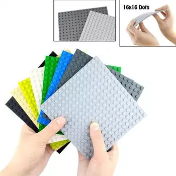 Строительные блоки «сделай сам», 16X16 точек, креативное мышление и веселье с образовательной сборкой, строительные базовые пластины, игрушки для детей