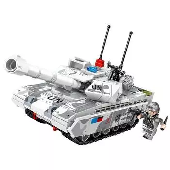 Строительные блоки Senbao, серия «Солдат», модель танка, детская головоломка, строительные блоки со вставкой мелких частиц, игрушка серый