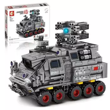 Строительные блоки Senbao Wandering Earth CN171 Troop Carrier Model Boy Small Particle Building Blocks серый