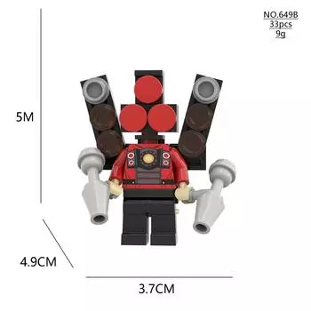 Строительные блоки Titan Monitor Man Toilet Man Minifigure Toys