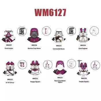 Строительные блоки WM6127, мини-фигурка командира, кирпичи, фигурка десантника, игрушка-десантник