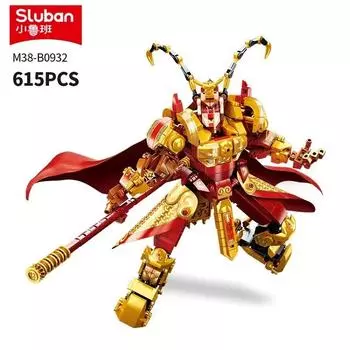 Строительные блоки Wukong Monkey King Mecha Great Sage Equal To Heaven Golden Hoop Stick Figure Модель Кирпич Детские игрушки Подарок на день рождения No Box