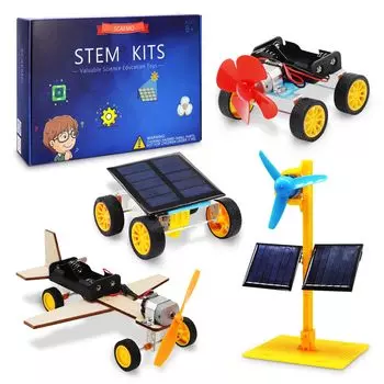 Строительные игрушки STEM для детей от 8 до 12 лет. Научные эксперименты. Автомобиль на солнечных батареях и проекты.