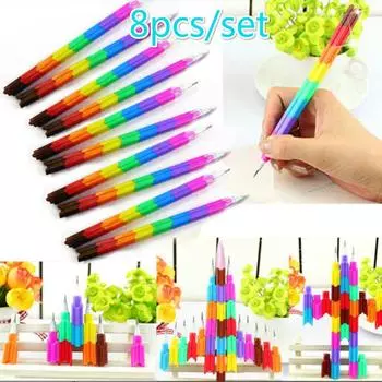 Строительные карандаши, красочные креативные детские подарки, 1/4/8 шт. 1pcs
